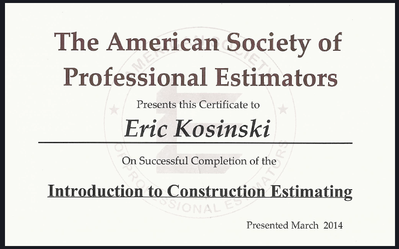 estimating cert