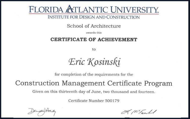 project management cert